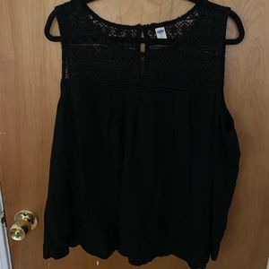 Black lace tank top